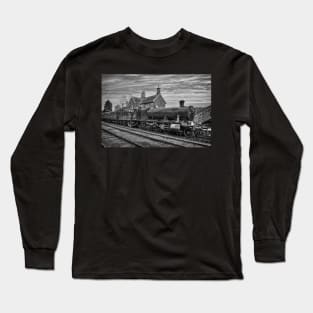 GWR Locomotive 2857 Black and White Long Sleeve T-Shirt